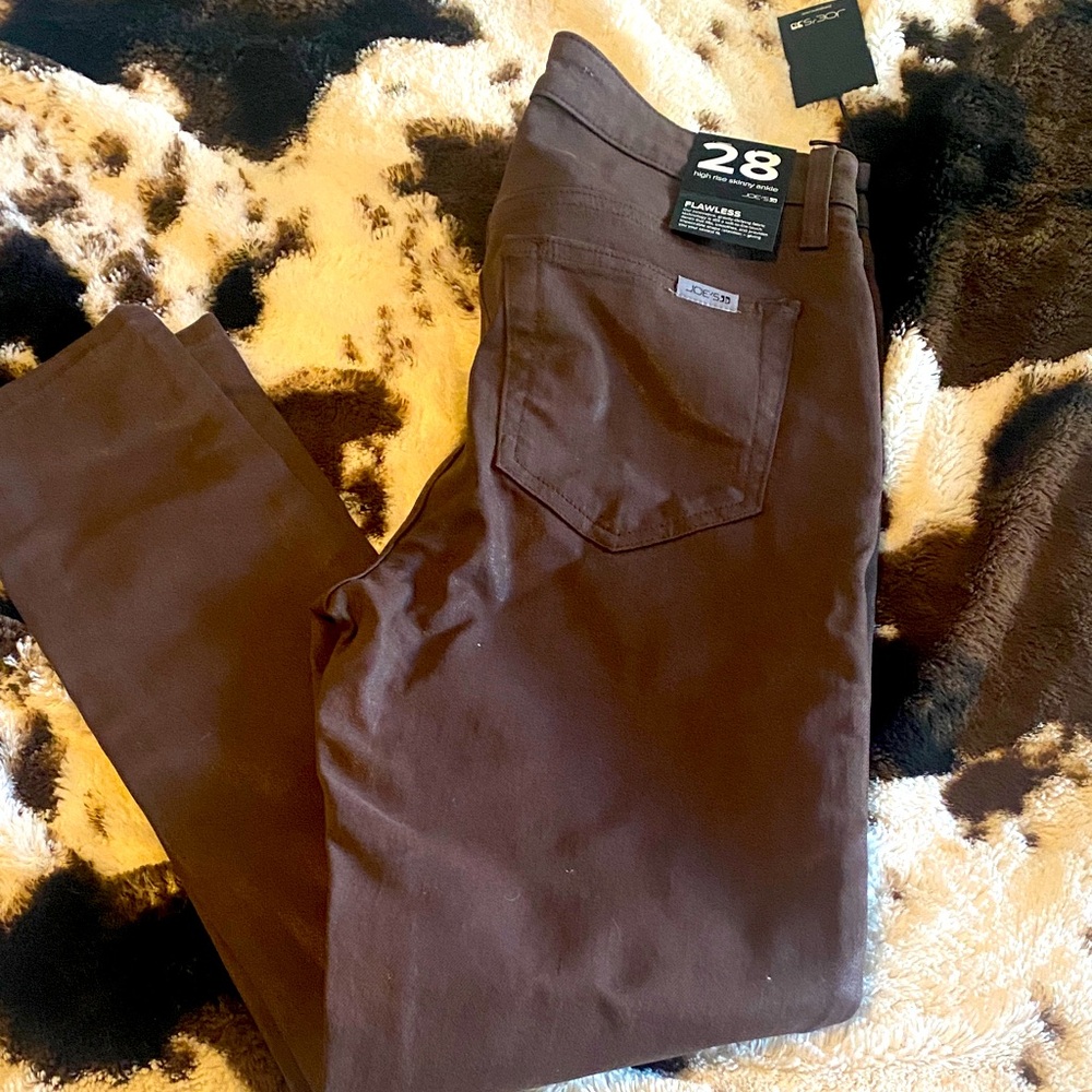 Joes coated skinny jeans 👖 chocolate 🍫 🍒🍒